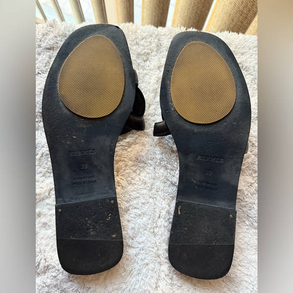 Hermes Black Slide Sandals - Picture 4 of 4